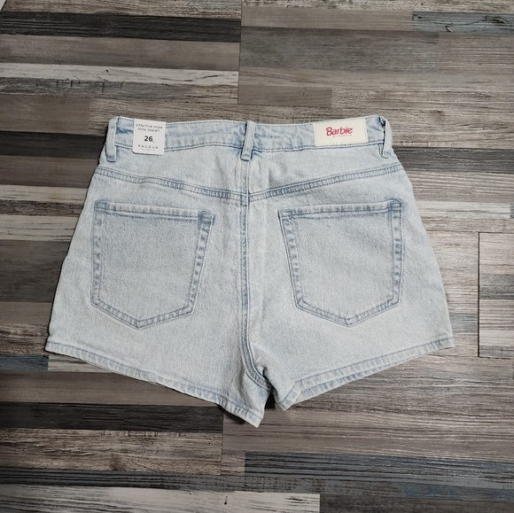 BarbieBarbie Light Blue Stretch High Waisted Denim Shorts. - Picture 5 of 5